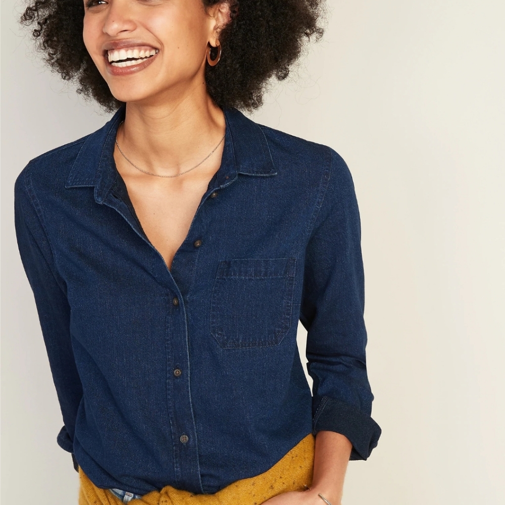 ♡ Cozy Blue Button Down ♡